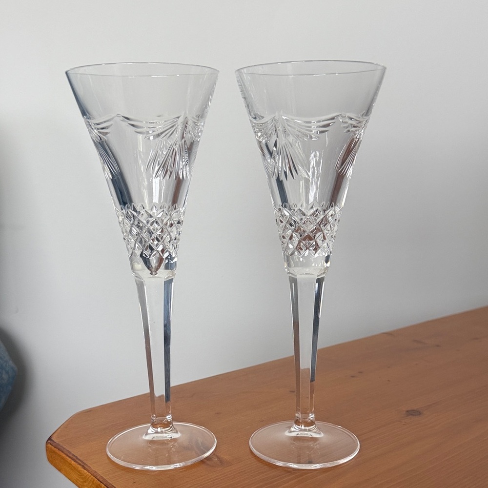 Waterford Crystal Clear Champagne Flutes